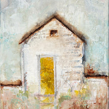 Cottage Yellow Green Door