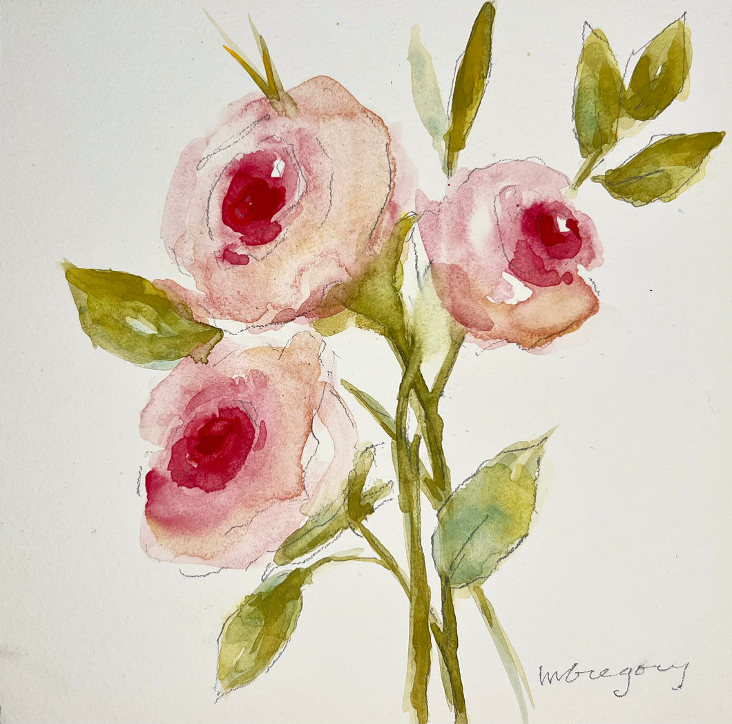 Three Pink Roses