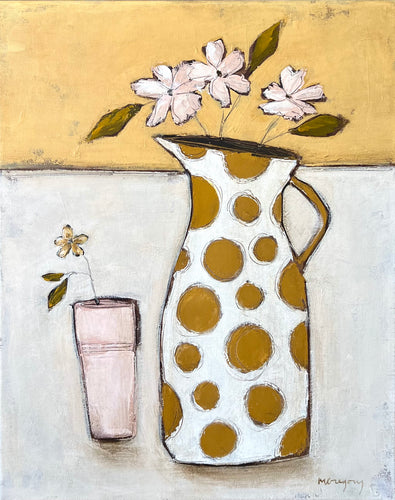 Polka Dot Vase Original Painting