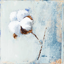 Cotton Boll: Blue Square