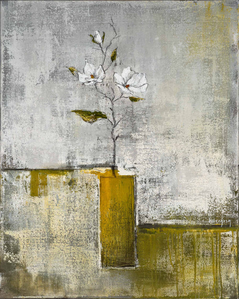 Magnolia in Green Vase