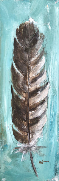 Feather on Turquoise 1