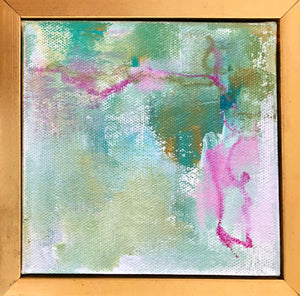 Pink and Green Abstract 1