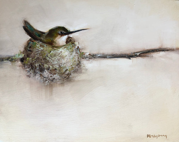 Wings at My Window: Hummingbird in Nest