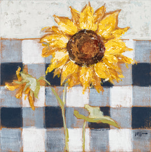 Sunflower on Buffalo Check